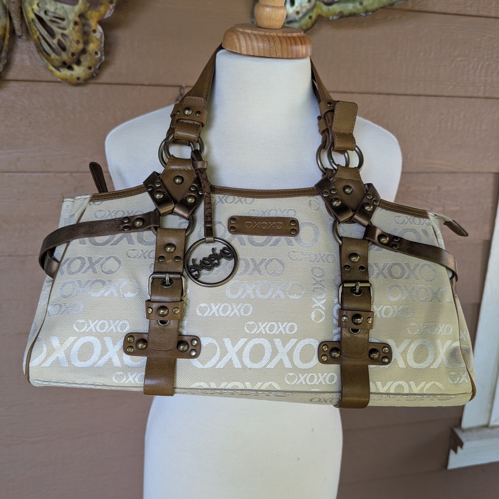 YK2 XOXO Cream and Brown Shoulder Bag